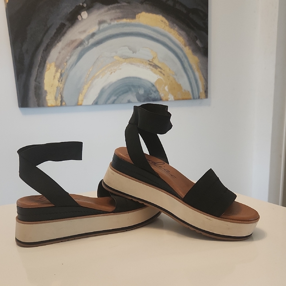 Zodiac Black and White Platform Sandals